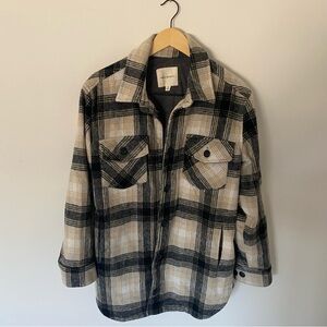 Thread & Supply Black and Cream Checkered Jacket